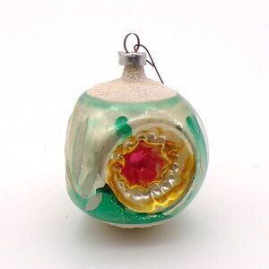 Vintage 50s 60s Glass Christmas Ornament